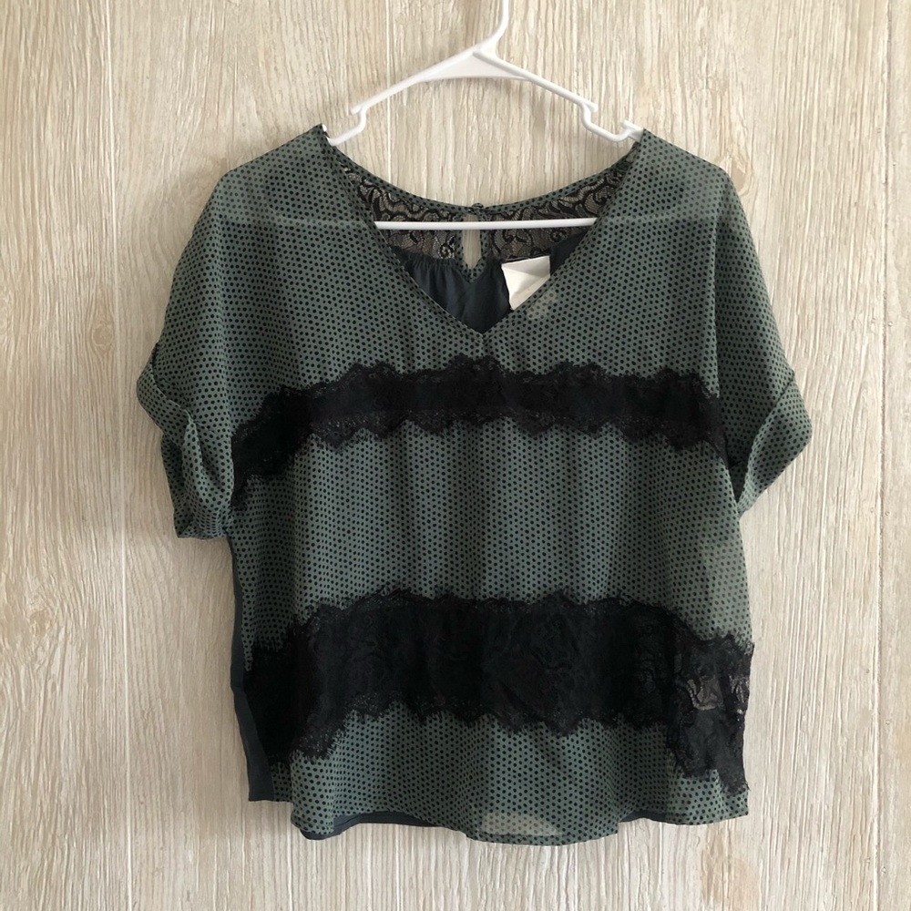 Line & Dot Polka Dot Blouse